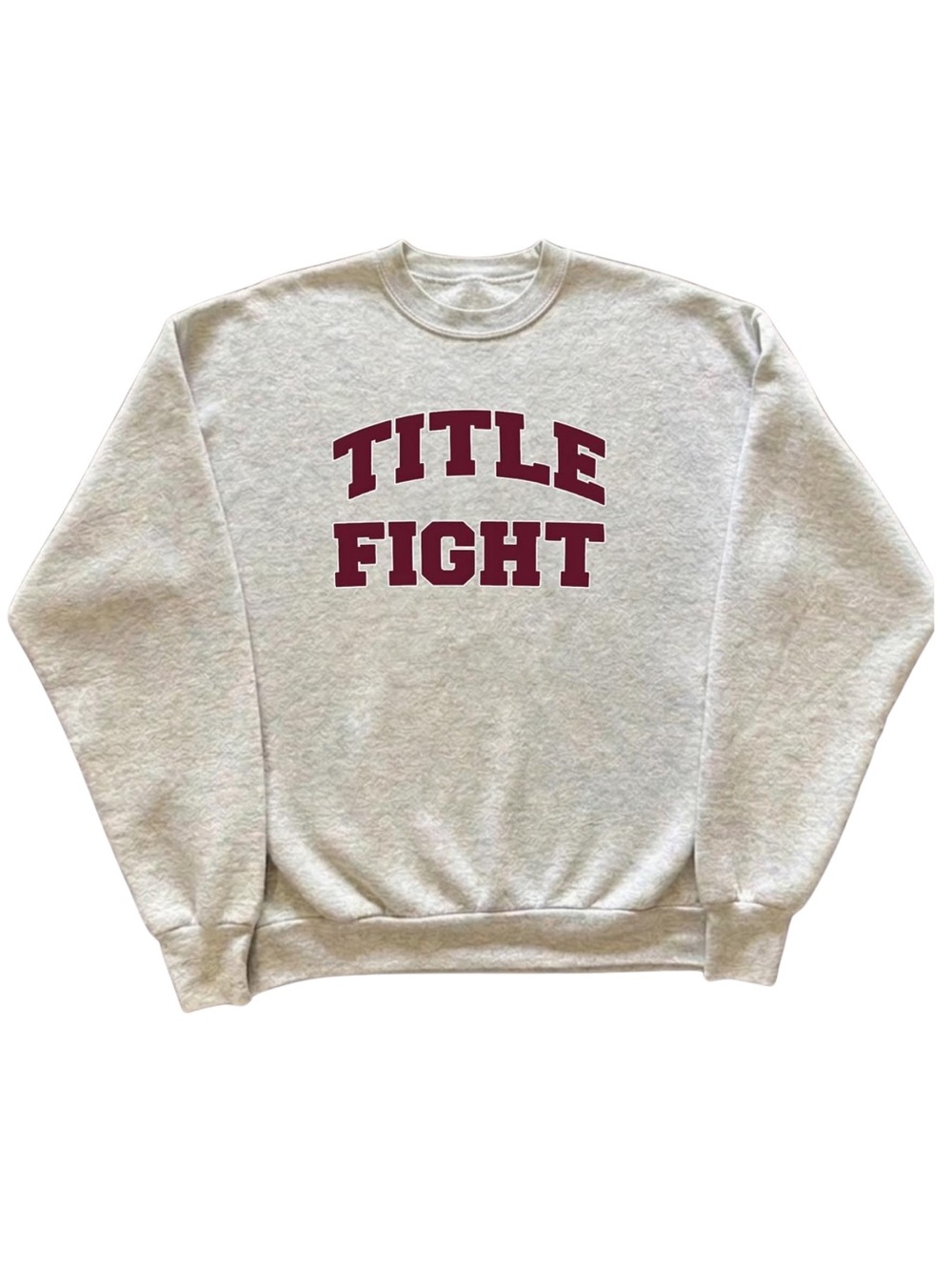 Title Fight Crewneck Sweatshirt - Gray with Maroon